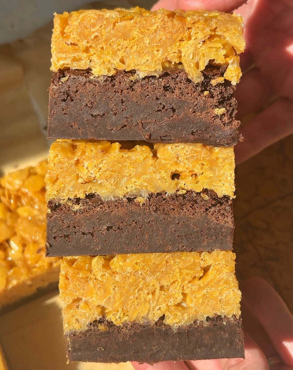 Caramel Cornflake Brownie