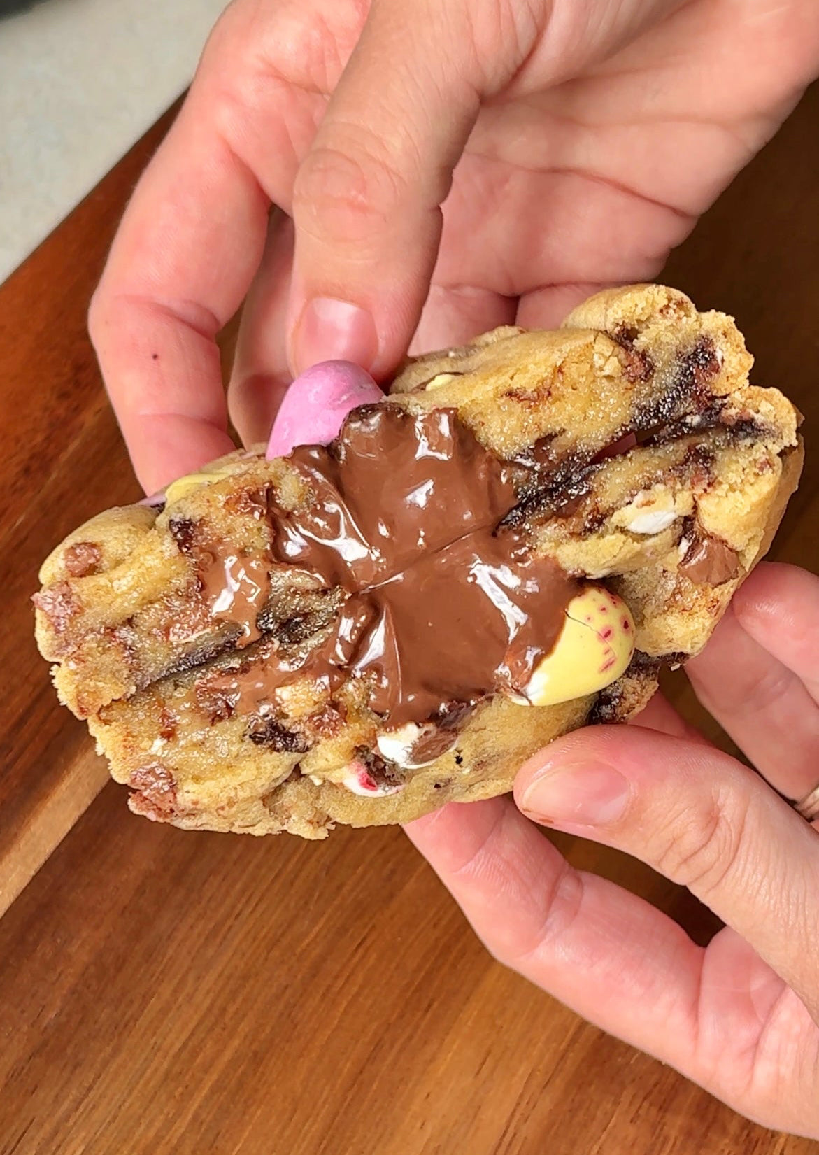 Chickee Egg Nutella Stuffed Cookie